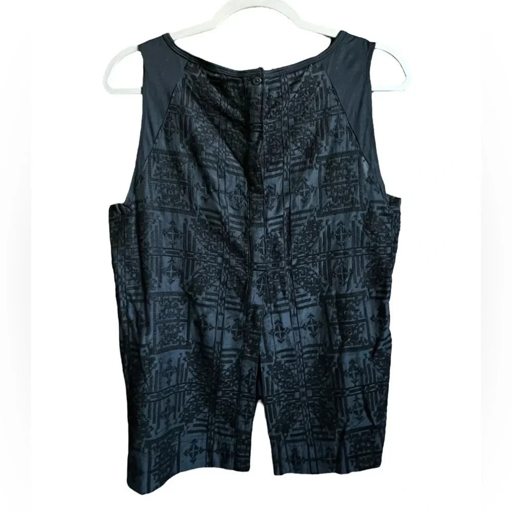 Madewell Silk Blend Sleeveless Daynight Split-Back Top in black Size M
